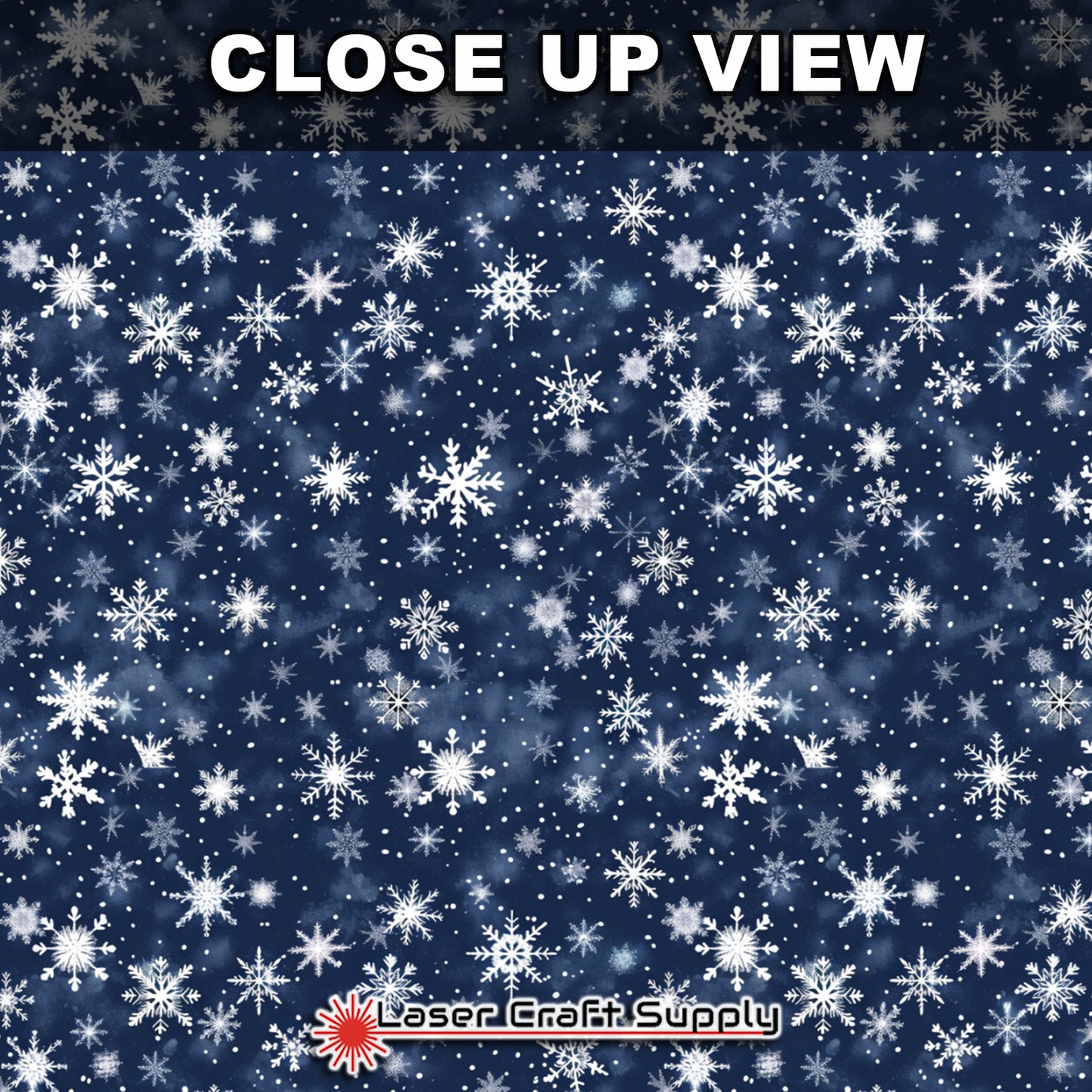 Creative Cast Acrylics - White Snowflakes on Blue