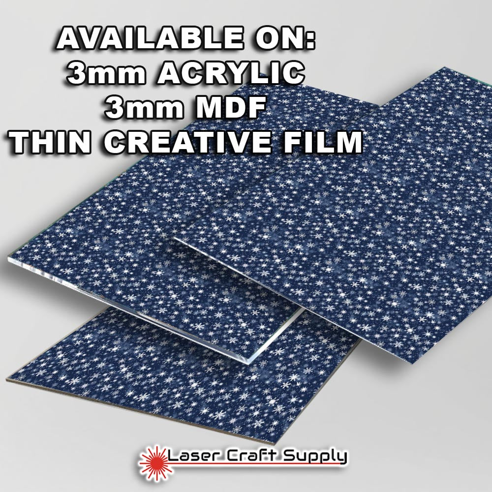 Creative Cast Acrylics - White Snowflakes on Blue