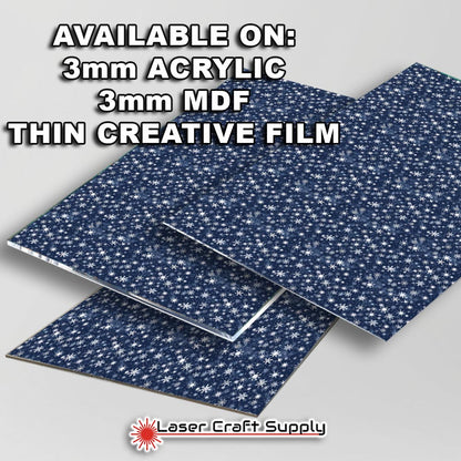 Creative Cast Acrylics - White Snowflakes on Blue