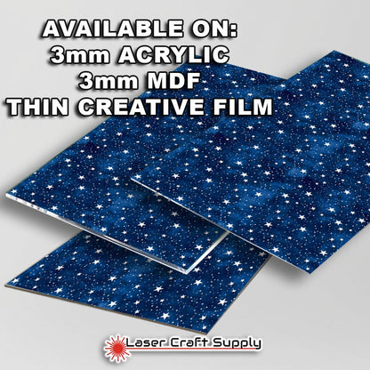 Creative Cast Acrylics - White Stars on Blue