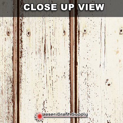 Rustic White Painted Planks - Wood