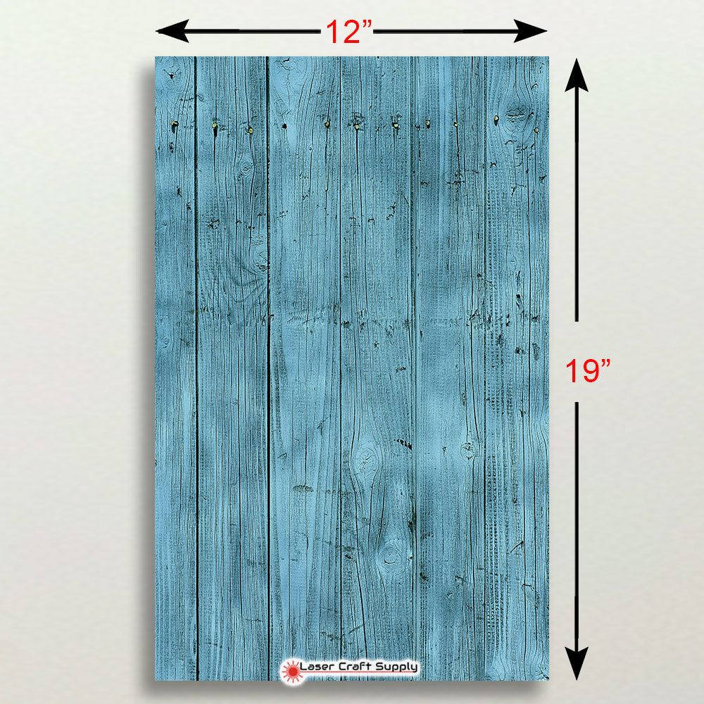 Teal Wash Wood Planks - Wood