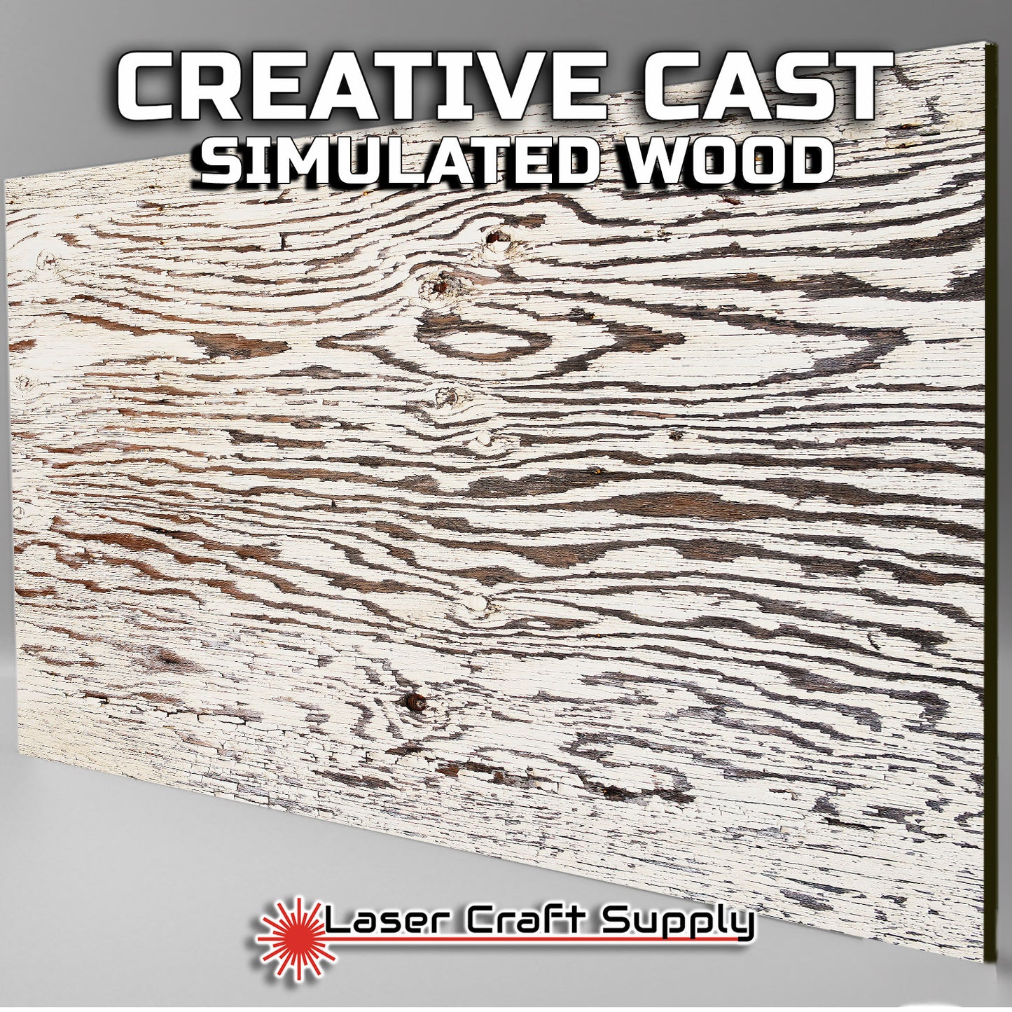 White Chipped Plank - Wood