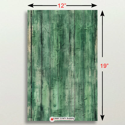 Rustic Green Wash Wood