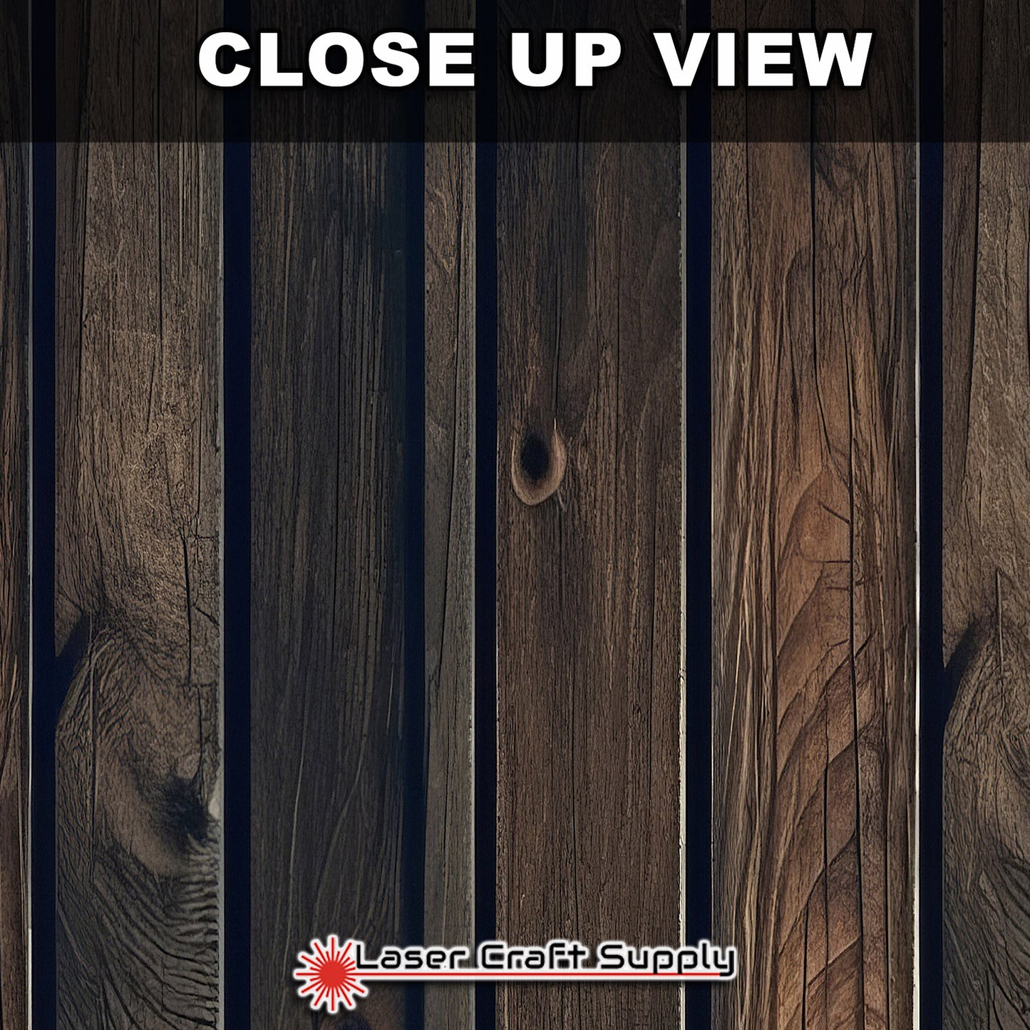 Rustic Dark Wash Wood Planks