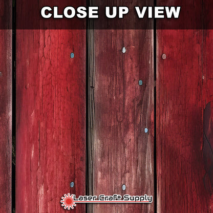 Rustic Red Wash Wood Planks