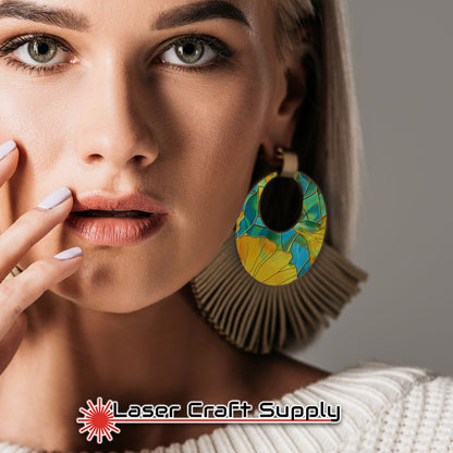 Creative Cast Acrylics - Yellow Flowers on Green