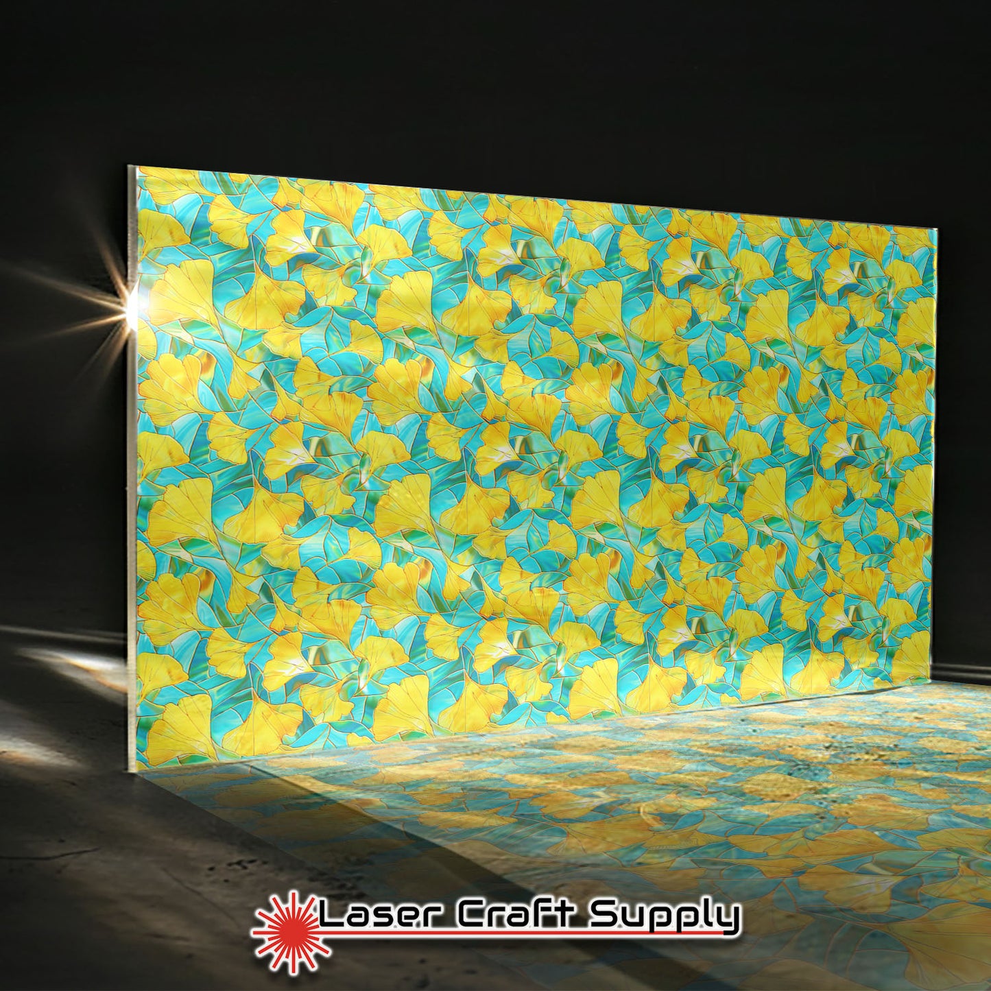 Creative Cast Acrylics - Yellow Flowers on Green