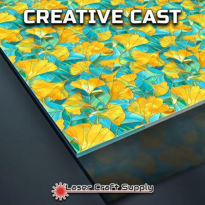 Creative Cast Acrylics - Yellow Flowers on Green