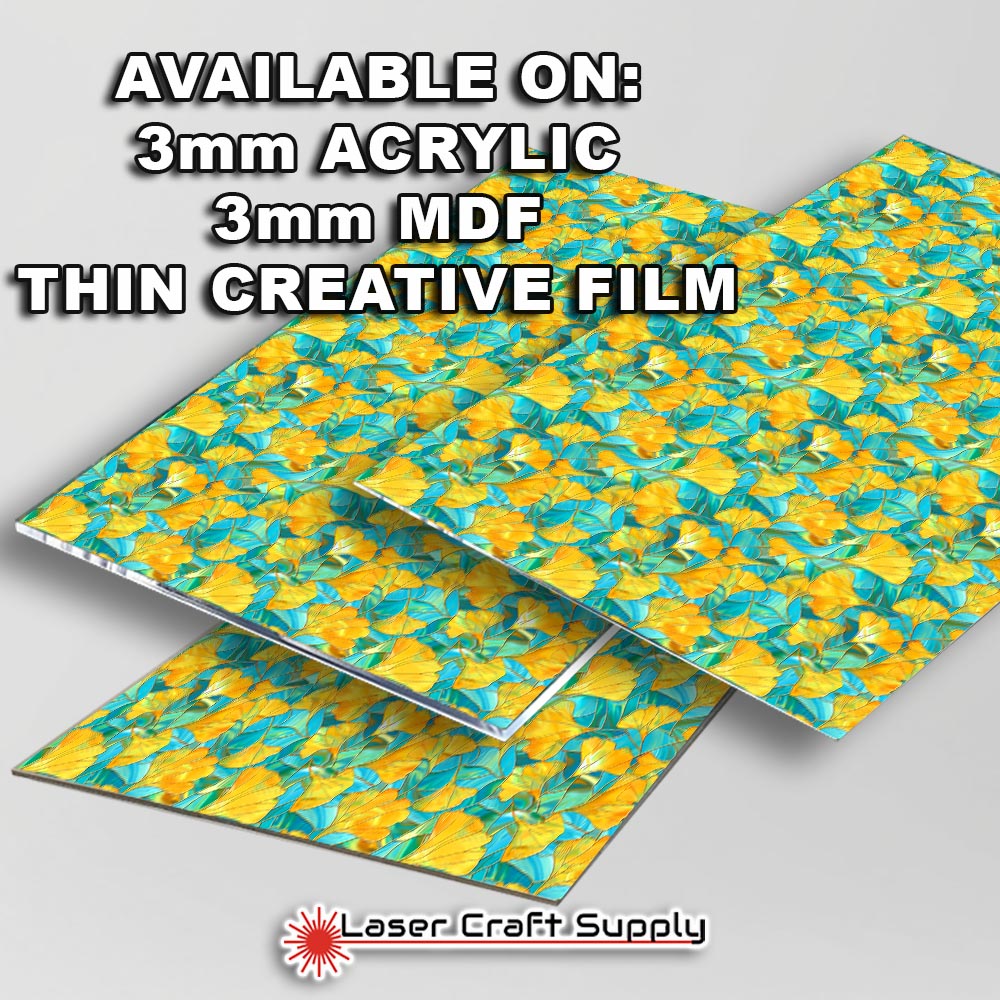 Creative Cast Acrylics - Yellow Flowers on Green